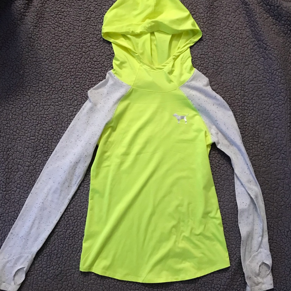 PINK Victoria’s Secret neon yellow/green shirt
